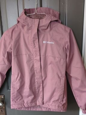 Columbia Kids Waterproof Hooded Jacket - Mauve Pink Small